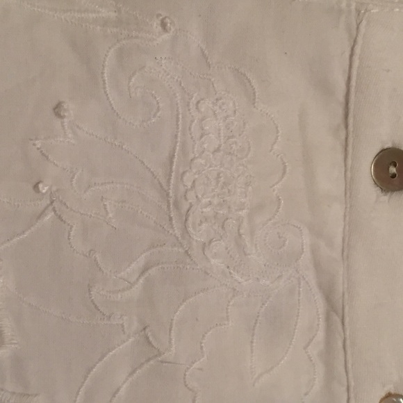 Lucky Brand White 100% Cotton Blouse, Size Small - Picture 3 of 8